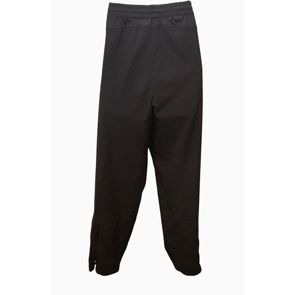 Tek Gear Mens Track Pants Size XL Black Drawstring Waist Blue Stripe Zip Pockets